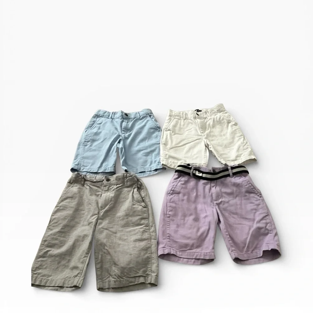 The Children’s Place Boys Belted Chino Shorts Bundle Size 8 |‎ 4 Pairs